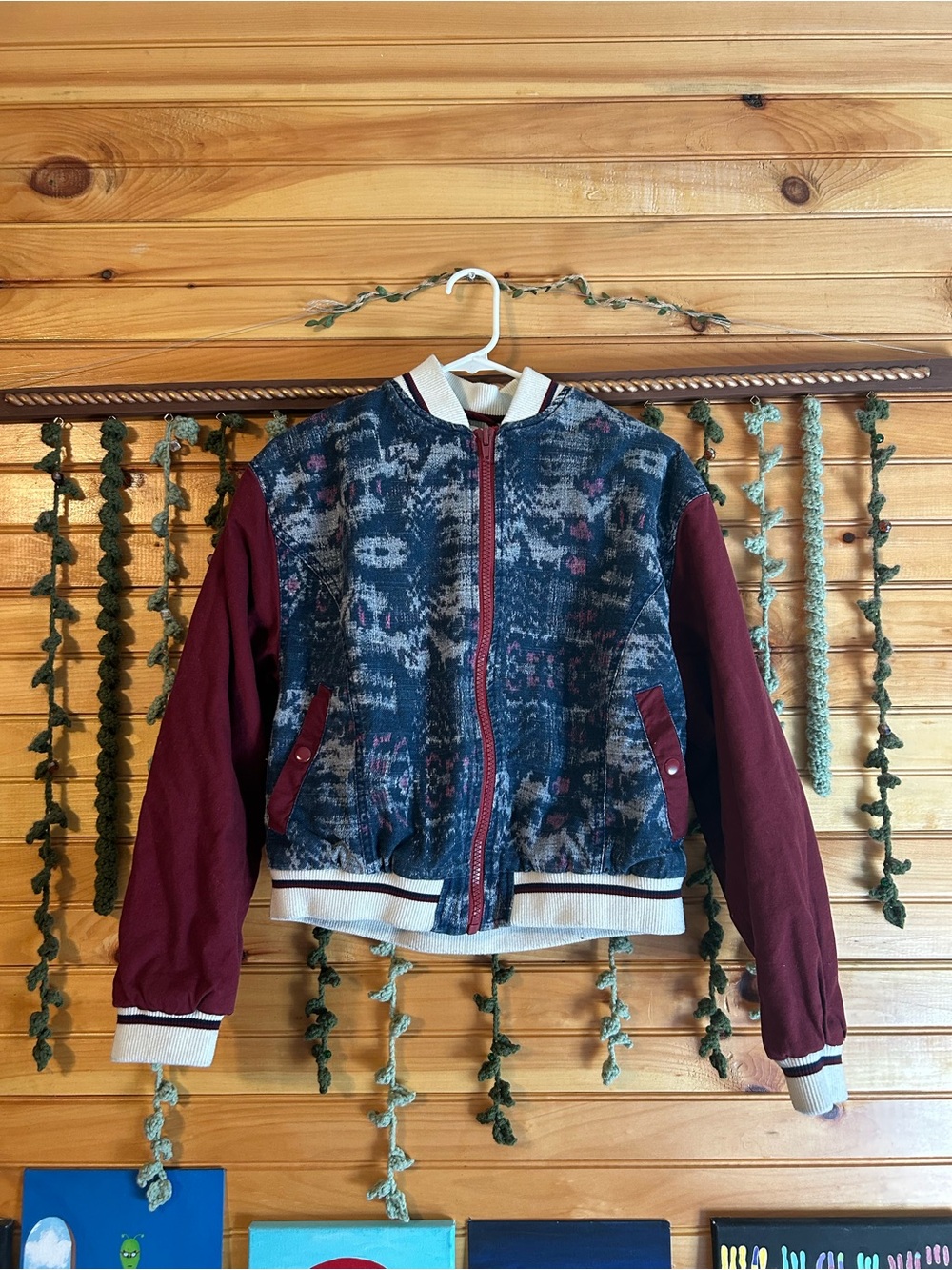 We The Free Patterned Bomber Jacket